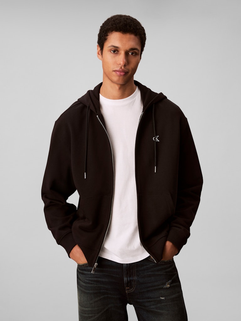 Calvin Klein Erkek Siyah Kapşonlu Sweatshirt