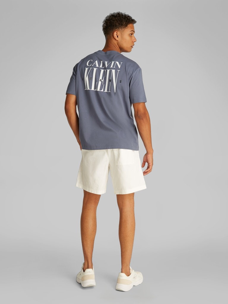 Calvin Klein Rejeneratif Pamuk Mavi Erkek Kısa Kollu T-Shirt - J30J327473PCP