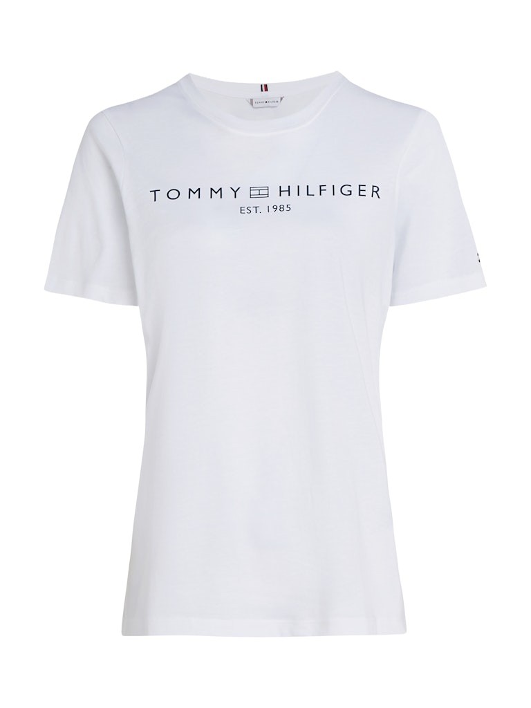 Tommy Hilfiger Rejeneratif Pamuk Beyaz Kadın Kısa Kollu T-Shirt
