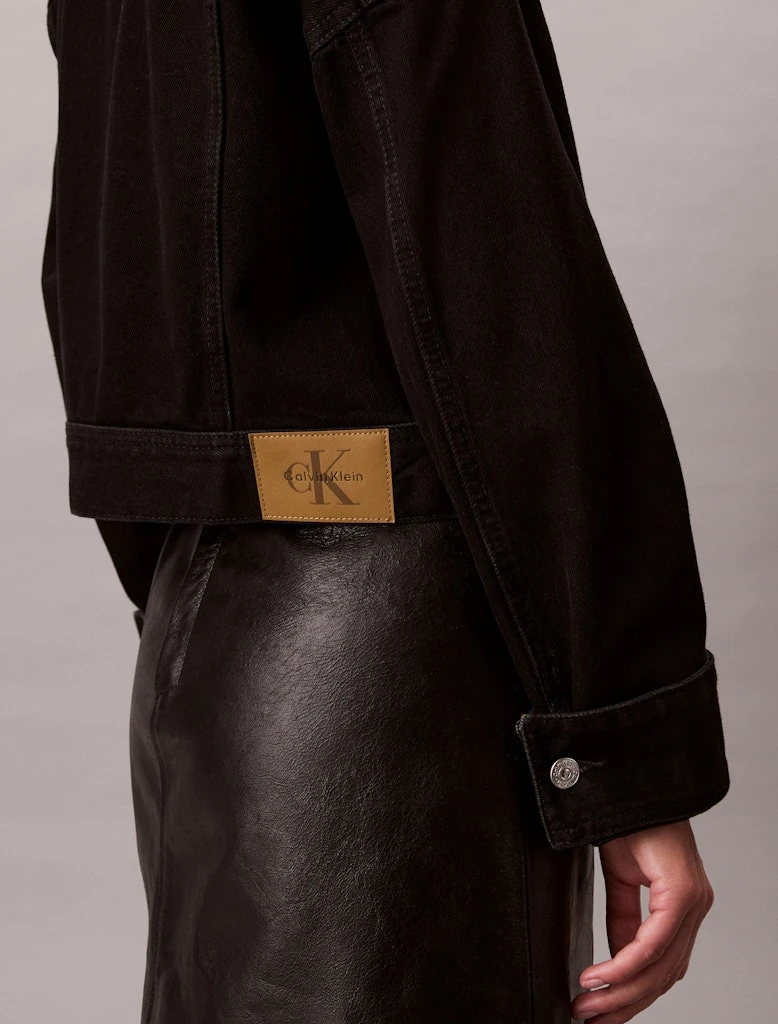 Calvin Klein Kadın Siyah Denim Kot Mont