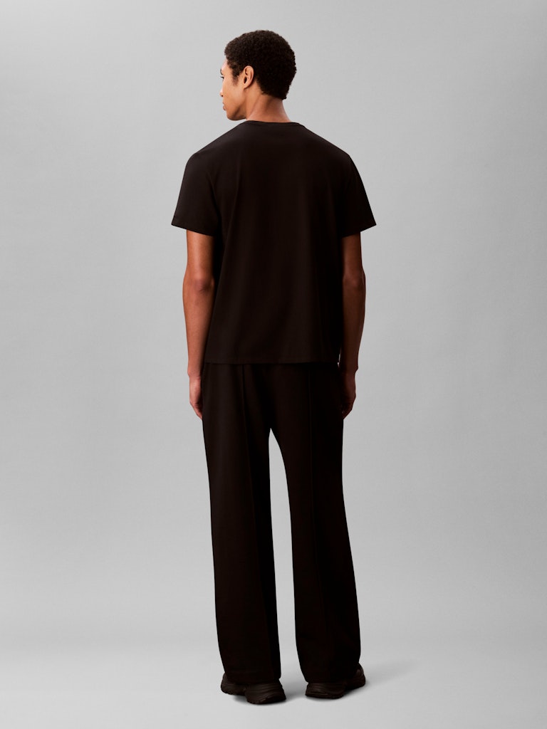 Calvin Klein Erkek Siyah Düz Paça Eşofman Altı