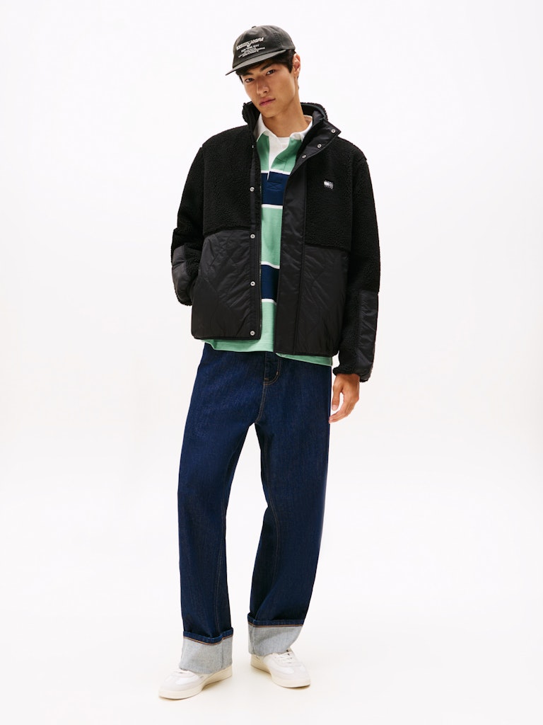 Tommy Hilfiger Erkek Siyah  Teddy  Mont