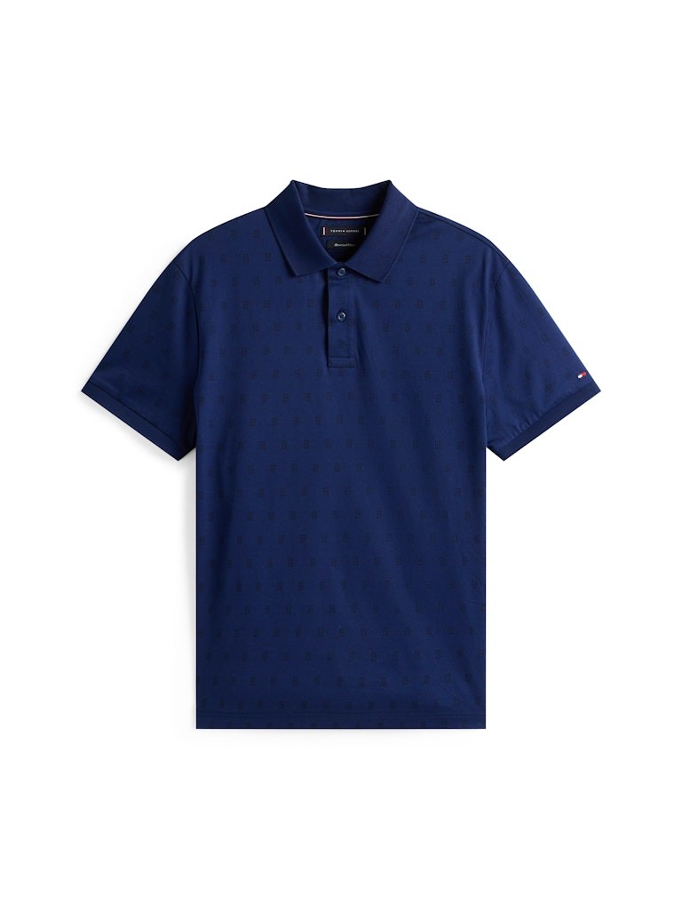 Tommy Hilfiger Erkek Mavi Fermuarlı Polo Yaka T Shirt - MW0MW395590GZ