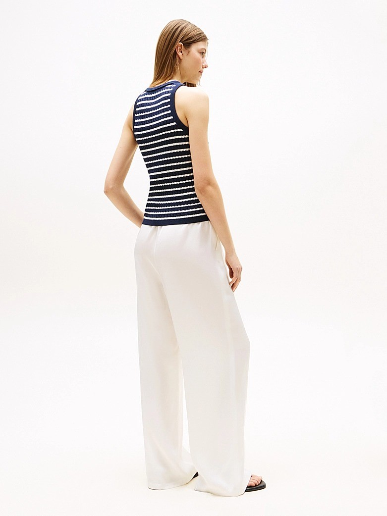 Tommy Hilfiger Kadın Lacivert Atlet Triko - WW0WW457060BB