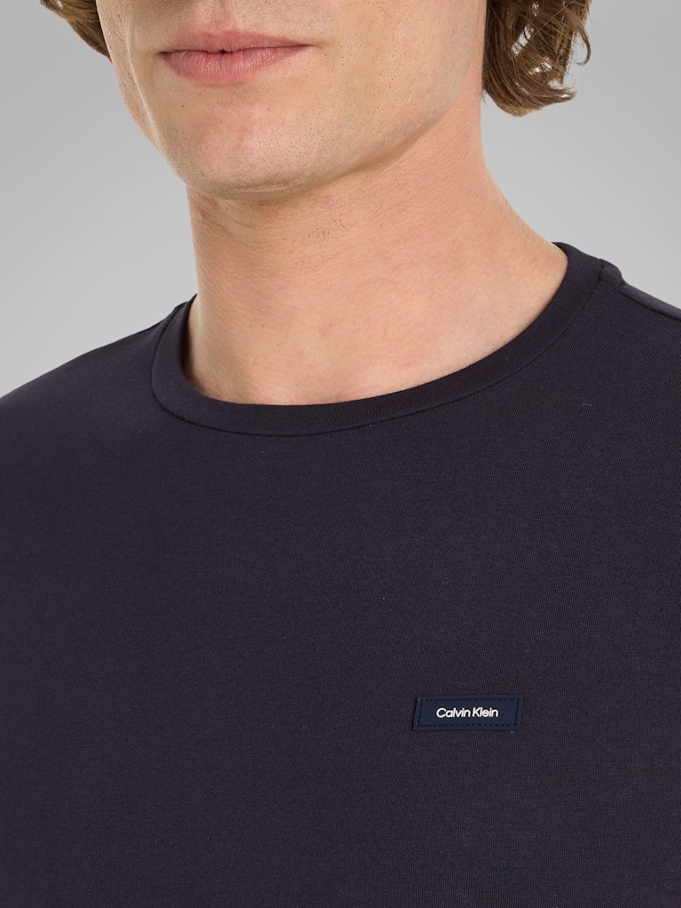 Calvin Klein Pamuklu Slim Fit Bisiklet Yaka Erkek Lacivert T-Shirt