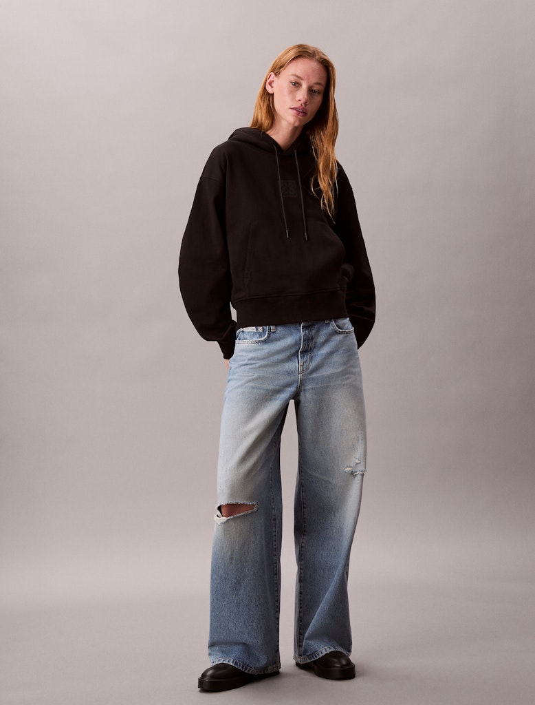 Calvin Klein Kadın Siyah   Kapşonlu Sweatshirt