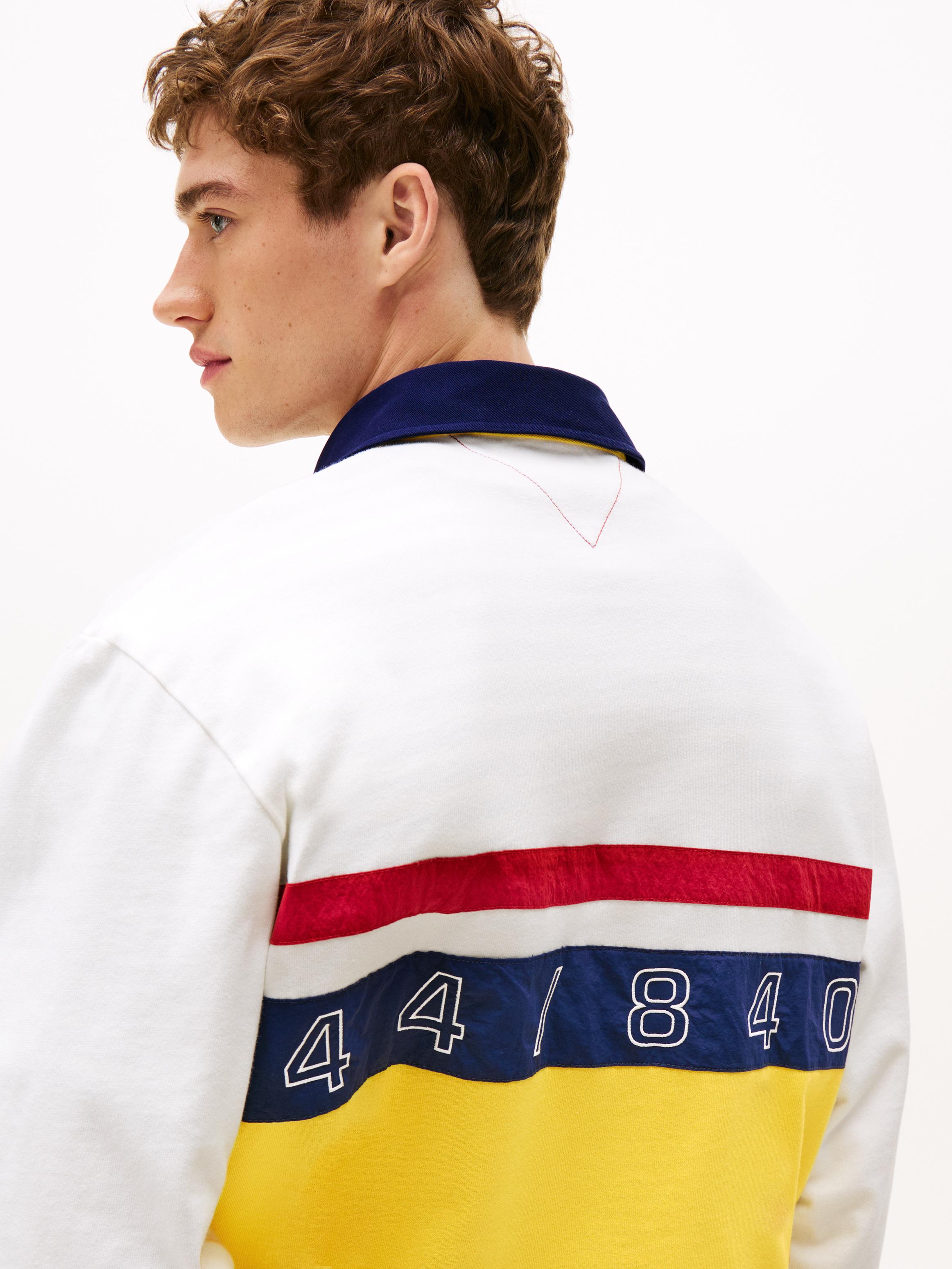 Tommy Hilfiger Organik Pamuk Sarı Unisex Polo Yaka Yelkenci Sweatshirts - MN0MN00018ZH1