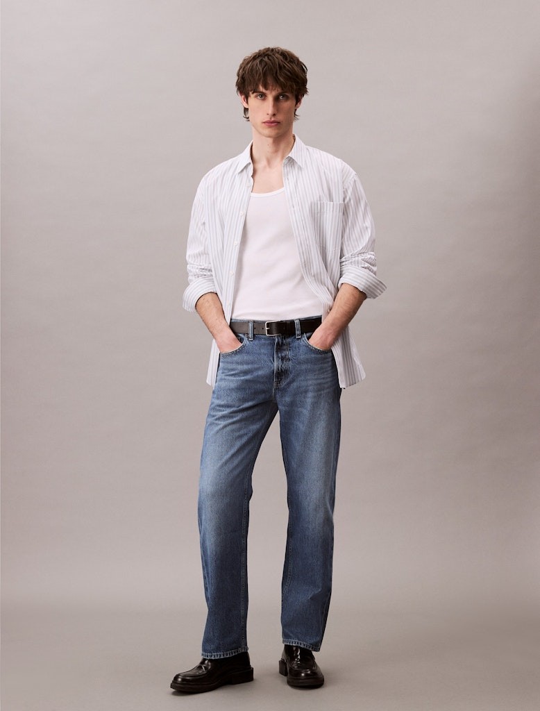 Calvin Klein Erkek Çok Renkli Düz Kesim Jean Pantolon - LV04RC761G0QQ
