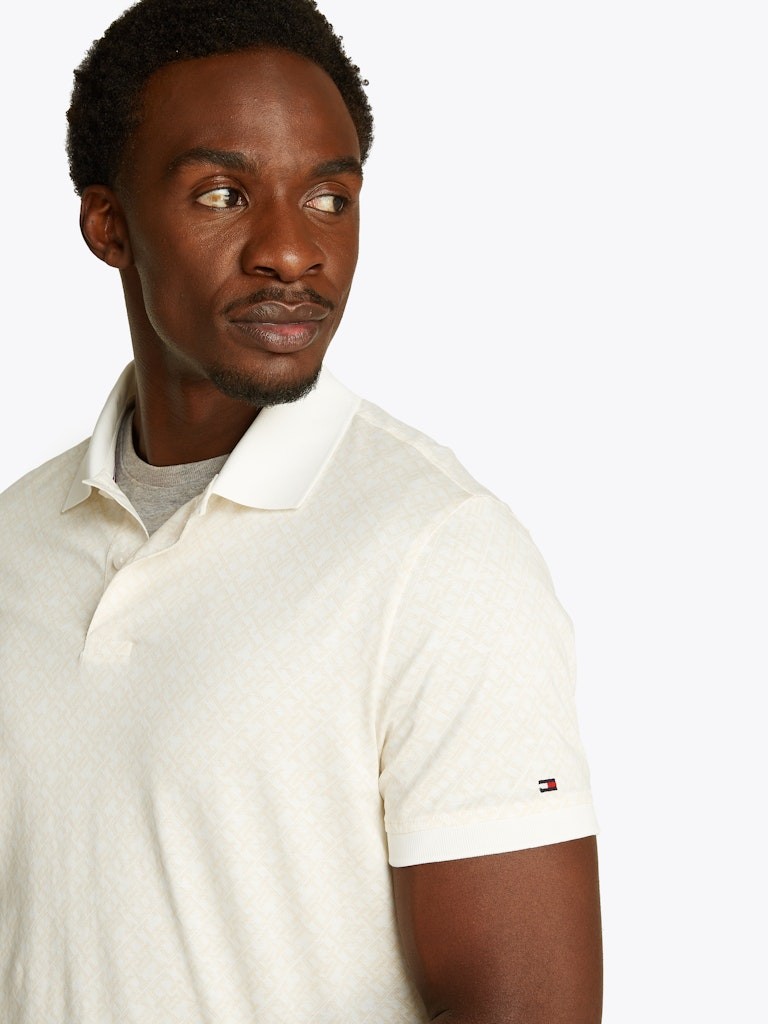 Tommy Hilfiger Pamuk Beyaz Erkek Kısa Kollu Düğmeli Polo Yaka T-Shirt - MW0MW392180K5