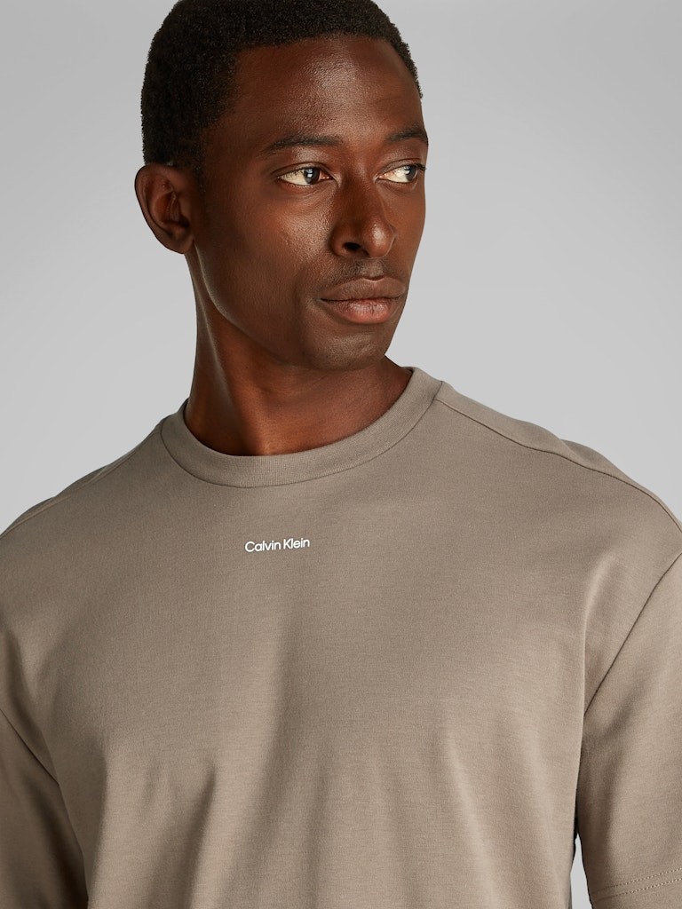 Calvin Klein Rejeneratif Pamuk Vizon Erkek Kısa Kollu T-Shirt - K10K112487PB8
