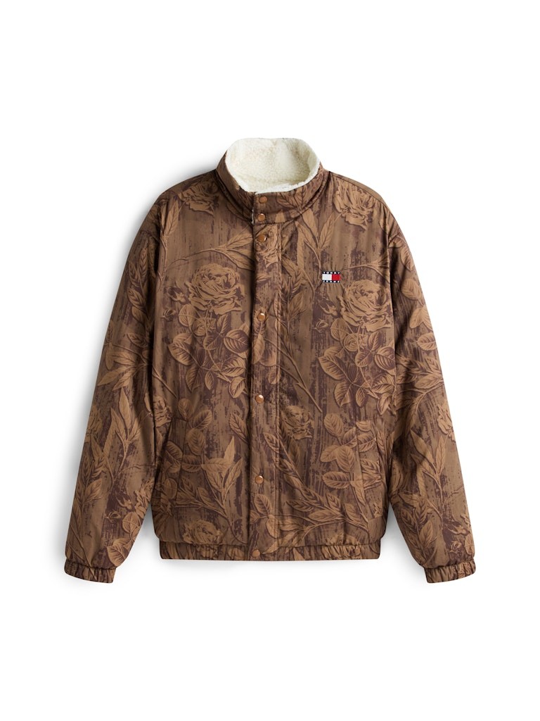 Tommy Hilfiger Erkek Kahverengi Teddy Çift Taraflı Mont