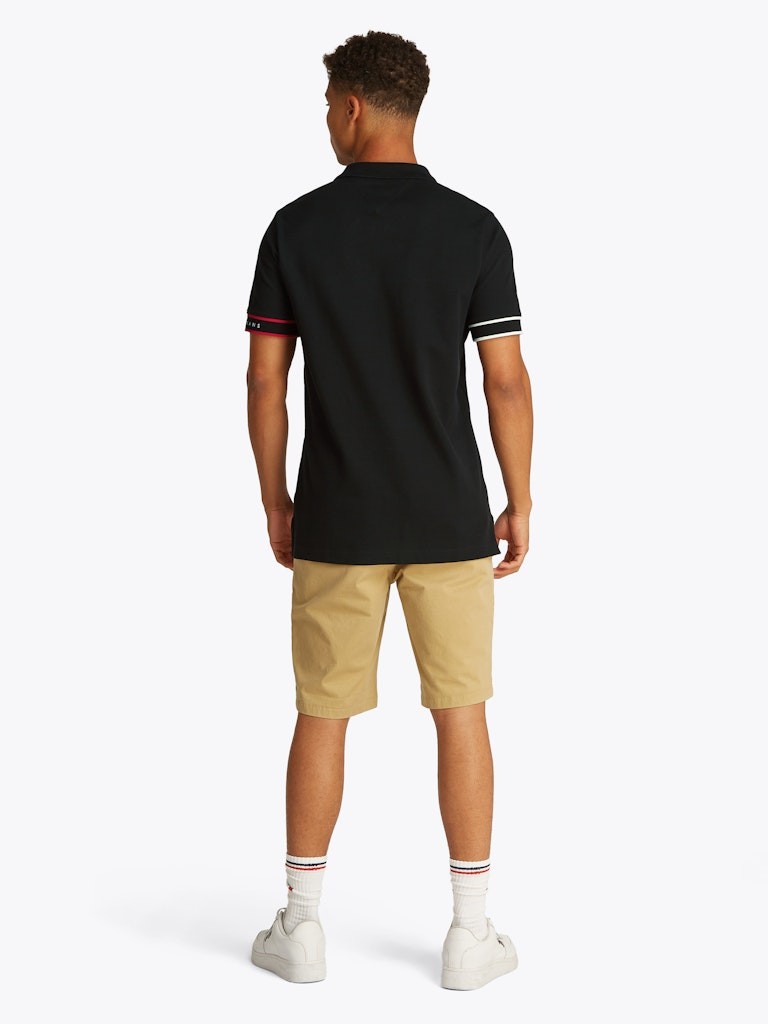 Tommy Hilfiger Pamuk Siyah Erkek Kısa Kollu Düğmeli Polo Yaka T-Shirt - DM0DM21306BDS