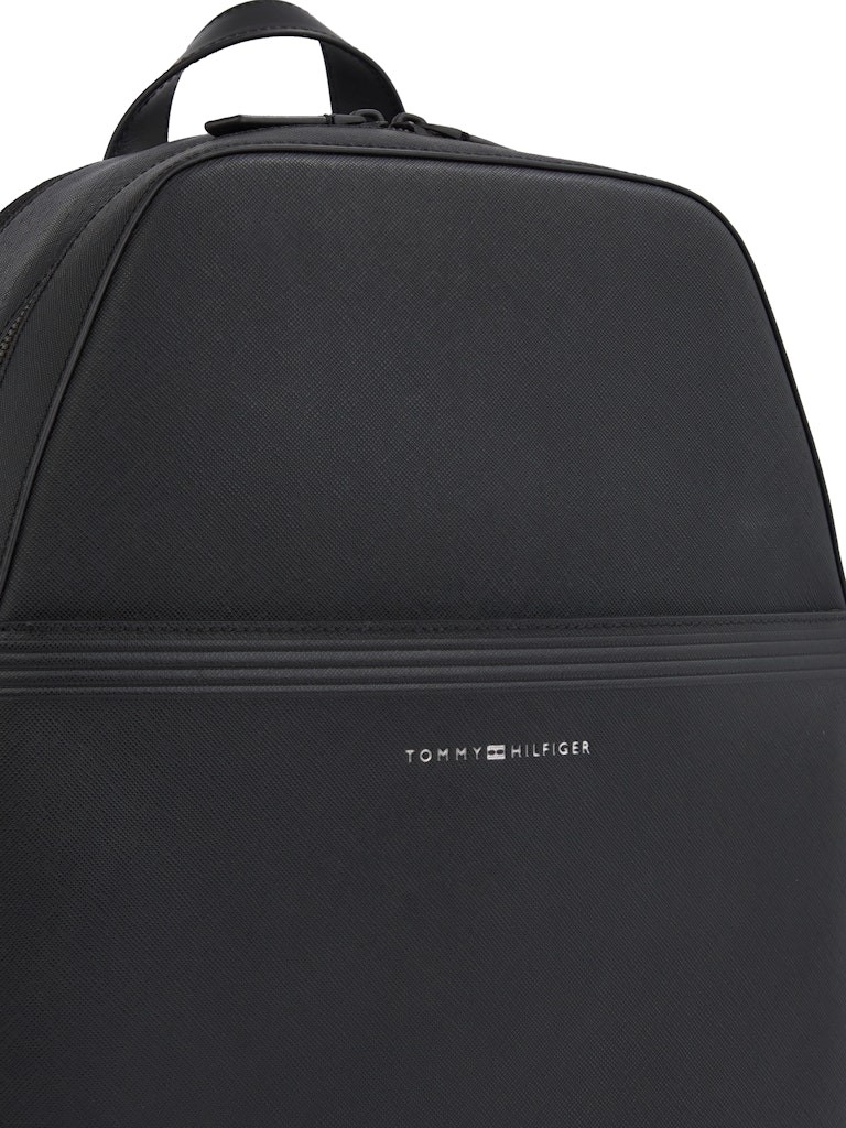 Tommy Hilfiger Deri Siyah Erkek Sırt Çantası - AM0AM13213BDS