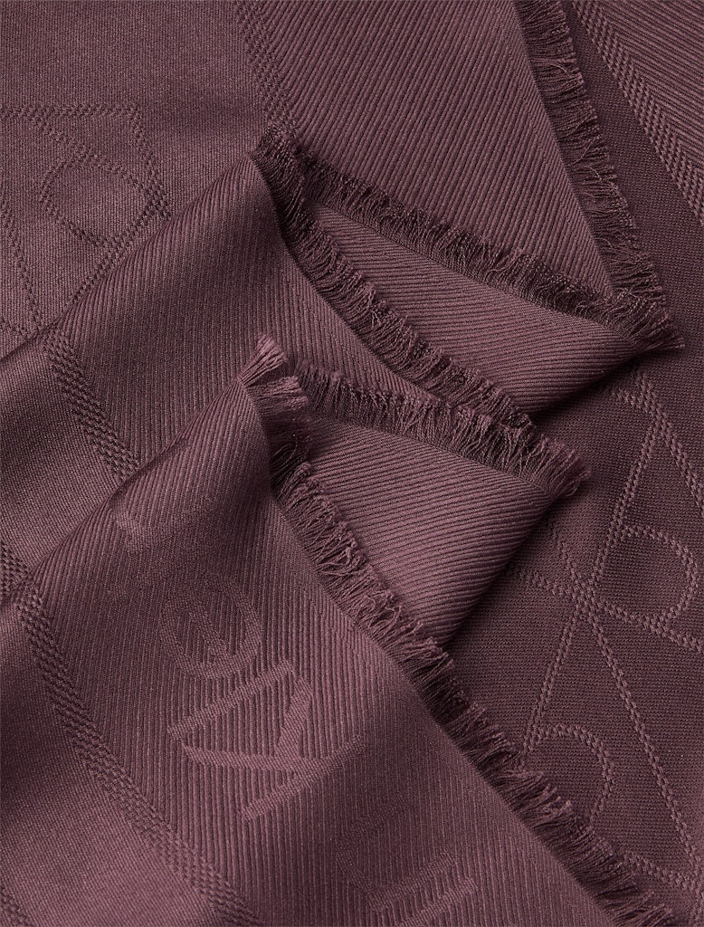 Calvin Klein Erkek Logolu Bordo Şal