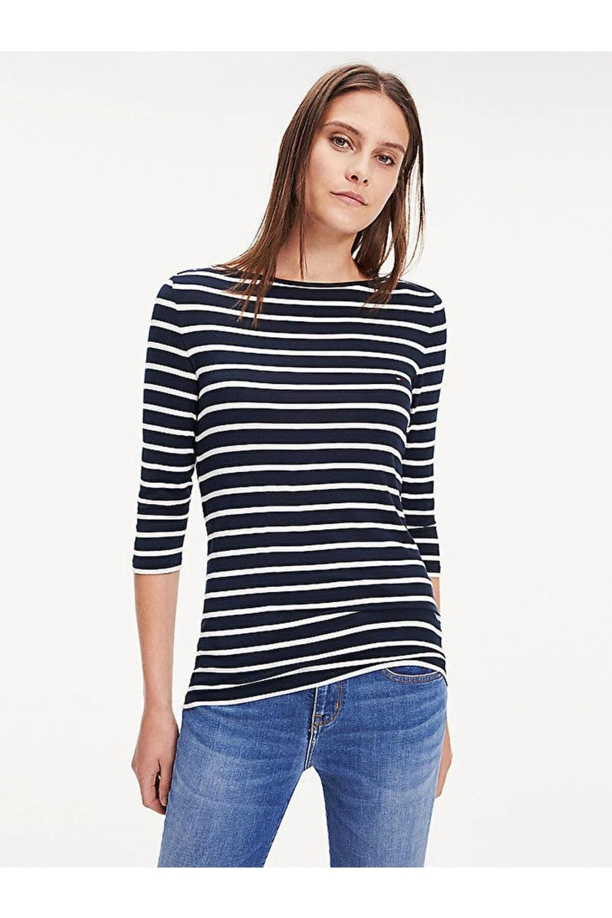 HERITAGE BOAT NECK TEE 3/4