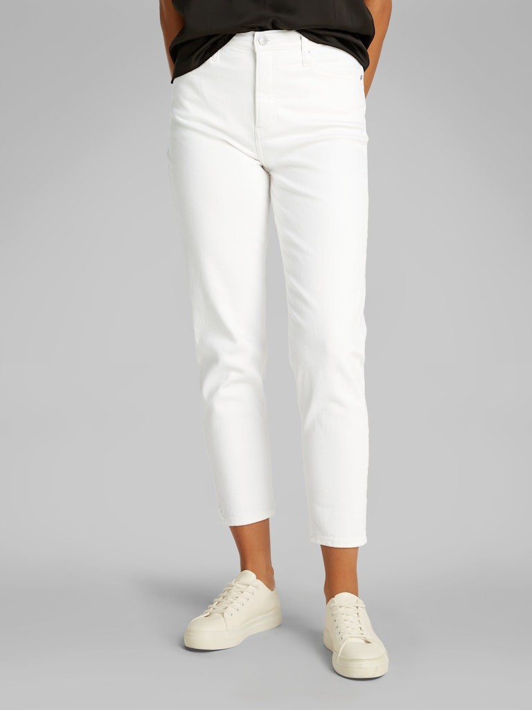 Calvin Klein Denim Beyaz Kadın Tapered Mom Jean Pantolon - J20J2251371AA