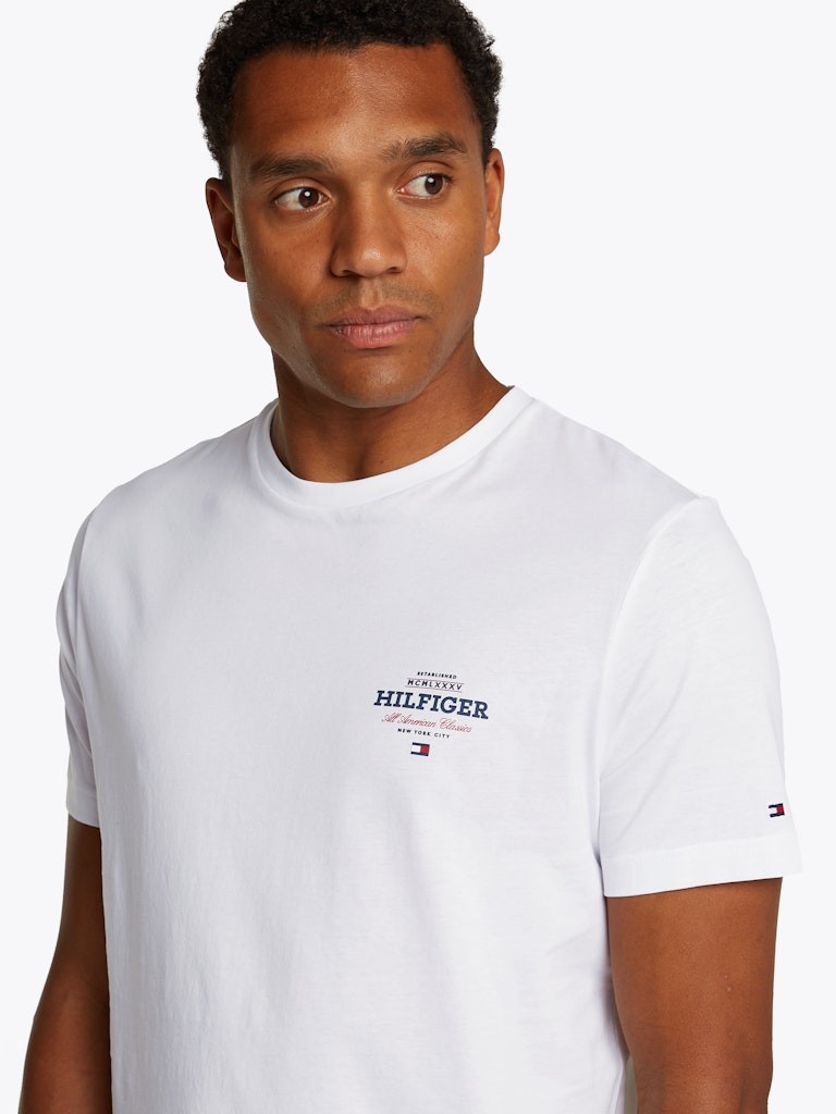 Tommy Hilfiger Rejeneratif Pamuk Beyaz Erkek Kısa Kollu T-Shirt