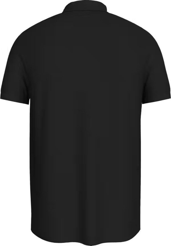 Tommy Hilfiger Organik Pamuk Siyah Erkek Kısa Kollu Düğmeli Polo Yaka T-Shirt - MW0MW33167BDS