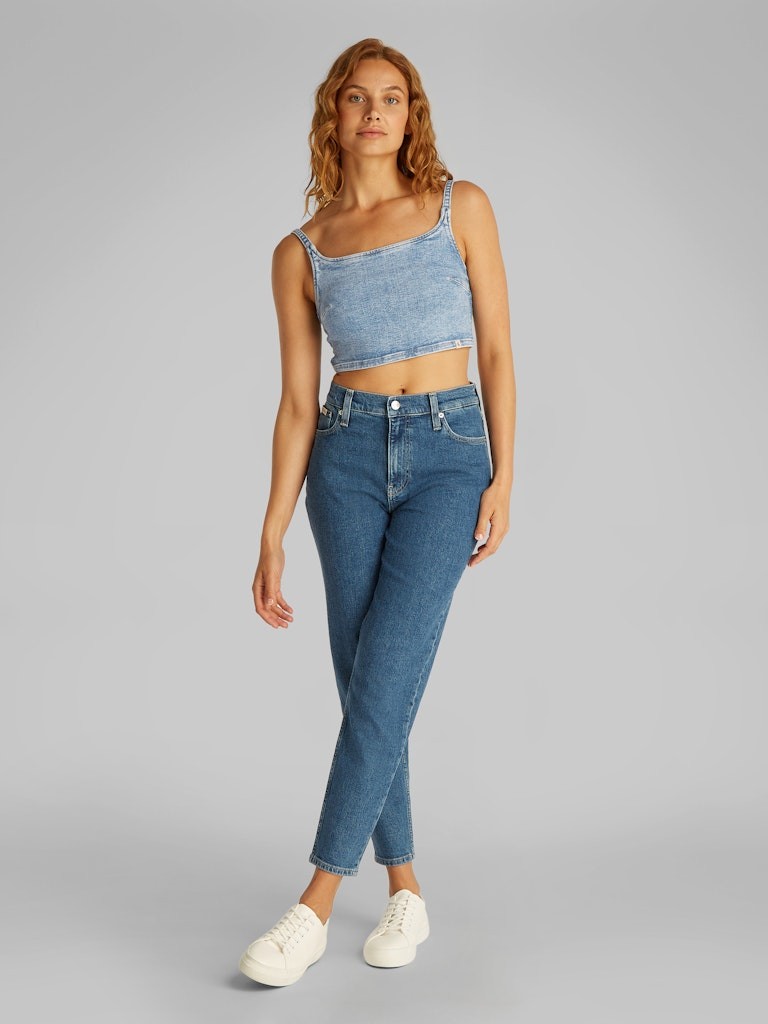 Calvin Klein Pamuk Denim Kadın Askılı T-shirt - J20J2255151AA