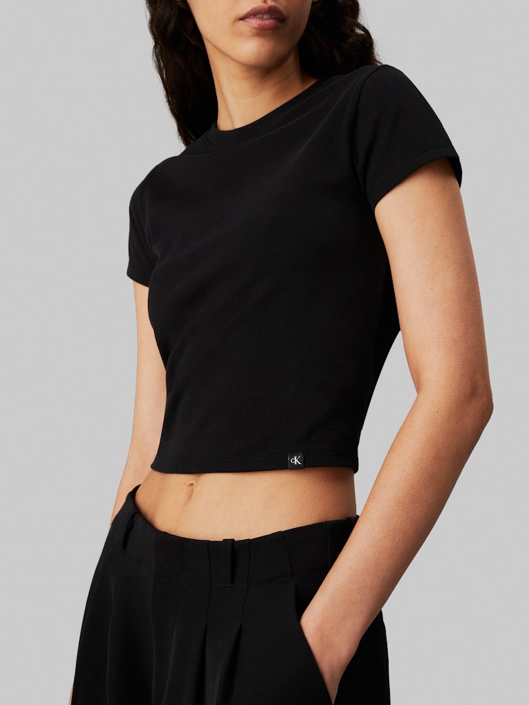 Calvin Klein Kadın Fitted Beyaz T-shirt