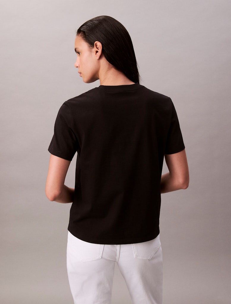 Calvin Klein Pamuk Siyah Kadın Kısa Kollu T-Shirt