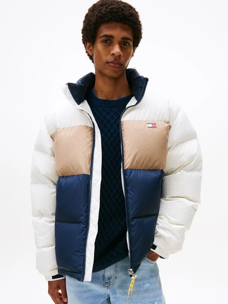 Tommy Hilfiger Erkek Beyaz Kaz Tüyü Puffer  Mont