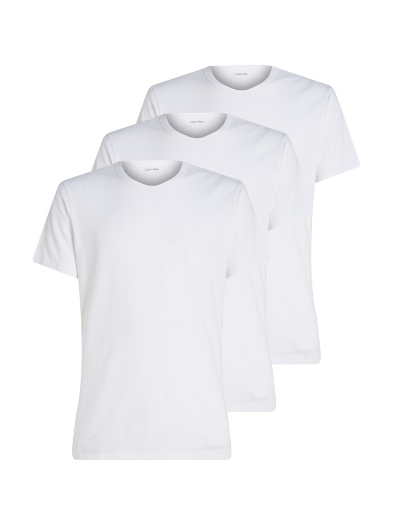 Calvin Klein Pamuk Beyaz Erkek 0 Yaka 3 lü Paket T-Shirt - LV00NB4185100