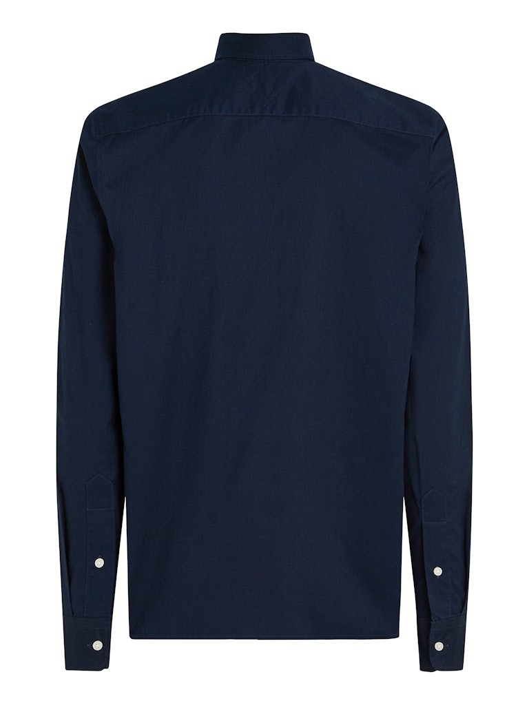 Tommy Hilfiger Poplin Lacivert Erkek Uzun Kollu Gömlek - MW0MW38137DW5