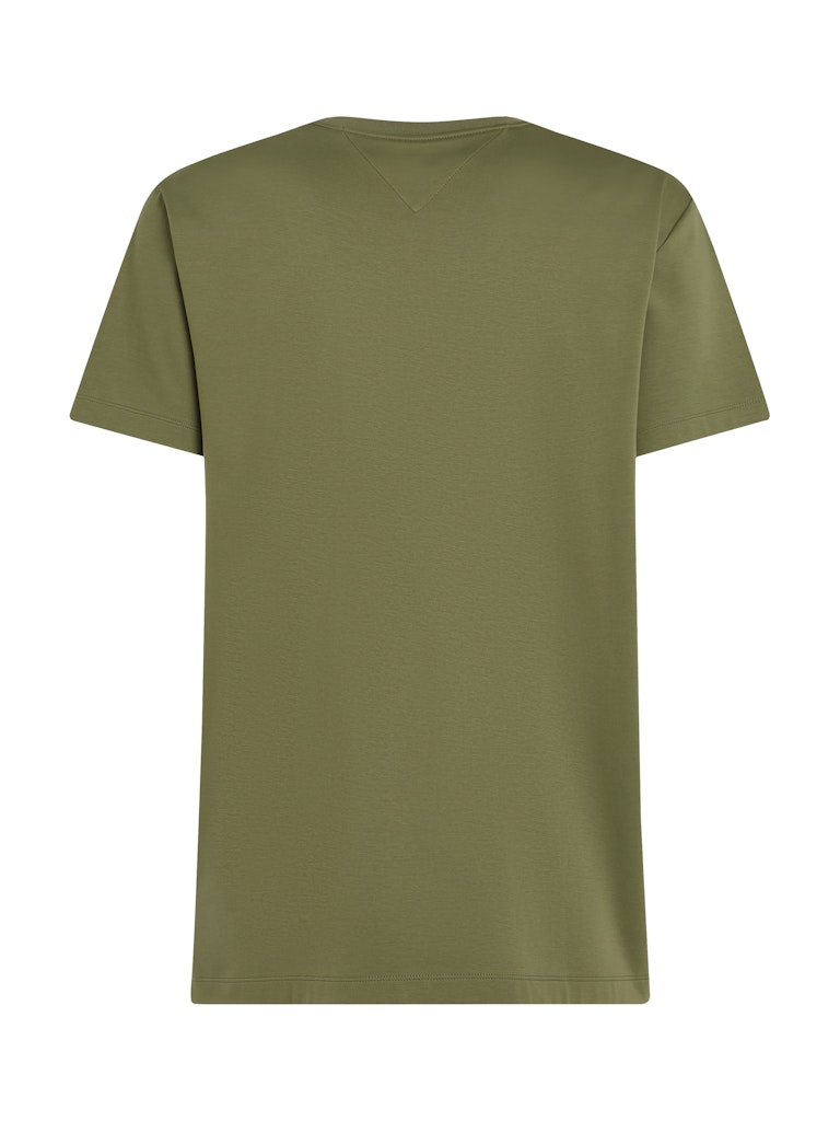Tommy Hilfiger Erkek Marka Logolu Pamuklu Günlük Kullanım Haki T-Shirt