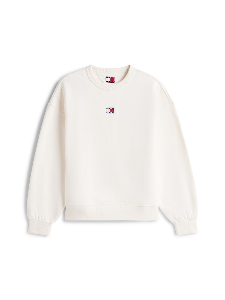 Tommy Hilfiger Kadın O Yaka Ekru Sweatshirt