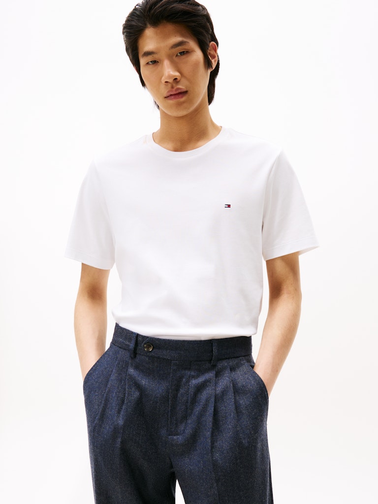 Tommy Hilfiger Erkek Beyaz O Yaka T-Shirt