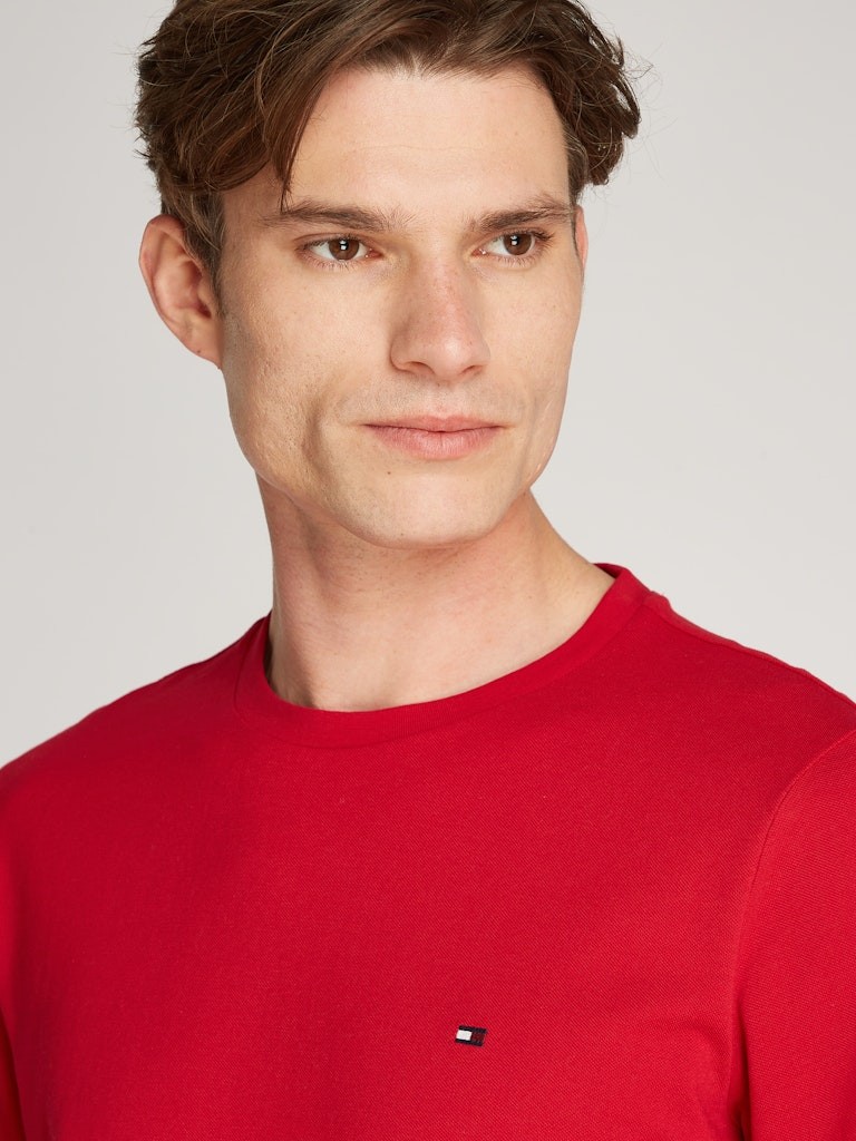 Tommy Hilfiger Pamuk Kırmızı Erkek Kısa Kollu T-Shirt