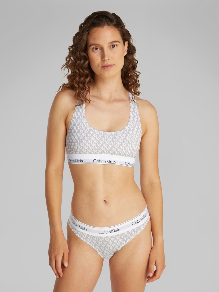 Calvin Klein Modal Çok Renkli Kadın Yüzücü Bralet - 0000F3785EVPR