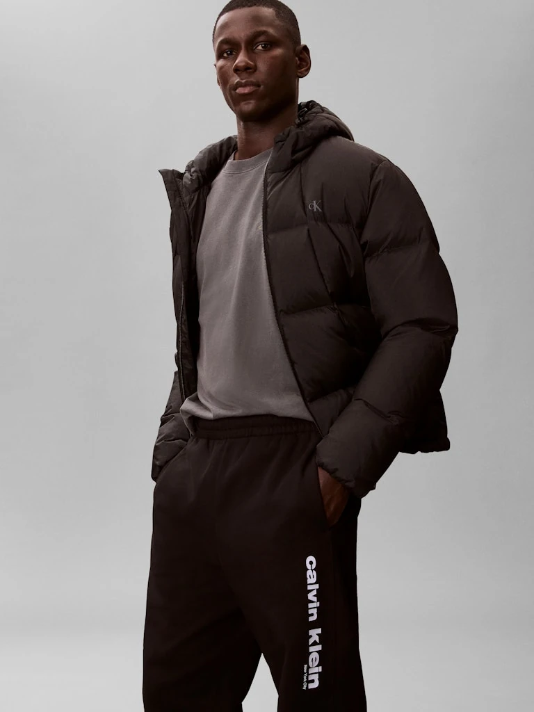 Calvin Klein Erkek Siyah Pamuk Normal Kesim Lastik Paça Eşofman Altı