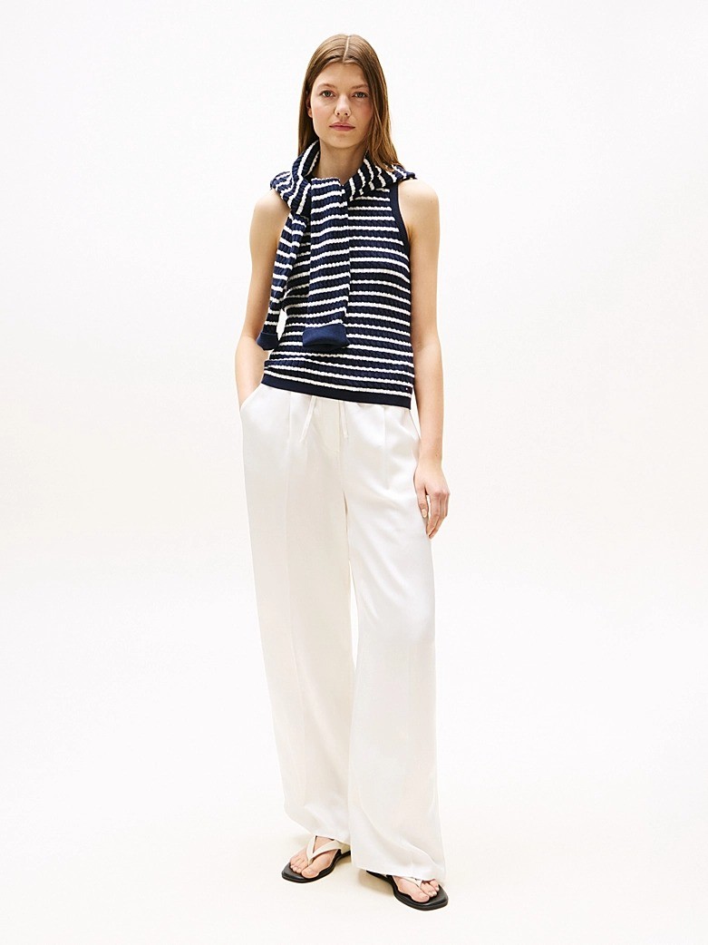 Tommy Hilfiger Kadın Lacivert Atlet Triko - WW0WW457060BB