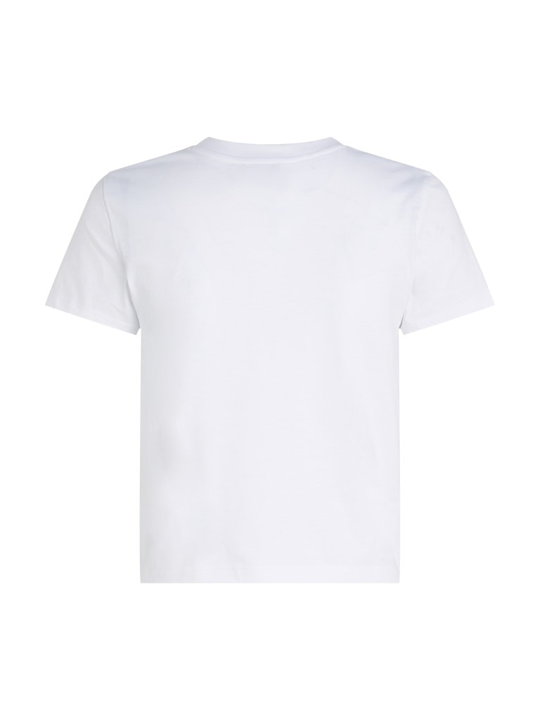 Calvin Klein Rejeneratif Pamuk Beyaz Kadın Kısa Kollu Boxy T-Shirt - J20J225524YAA