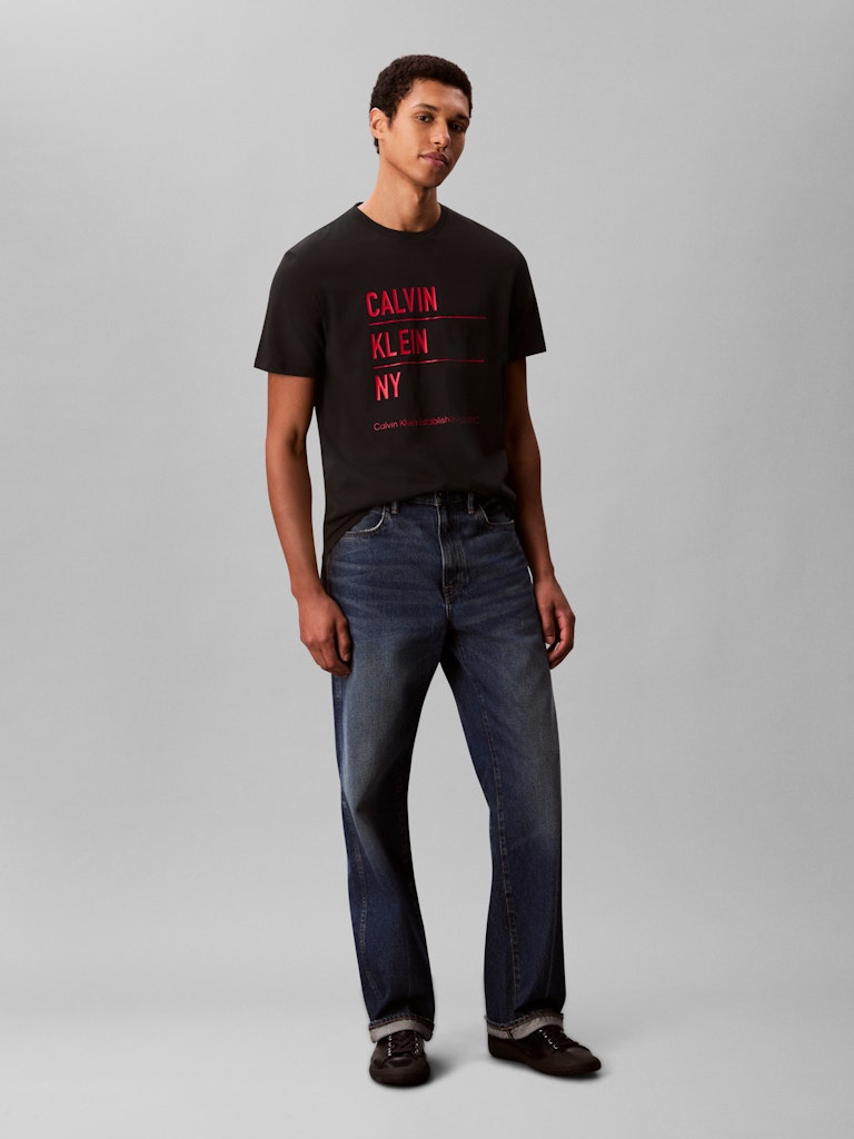 Calvin Klein Erkek Siyah O Yaka T-Shirt
