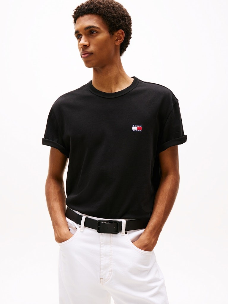 Tommy Hilfiger Rejeneratif Pamuk Siyah Erkek Kısa Kollu T-Shirt