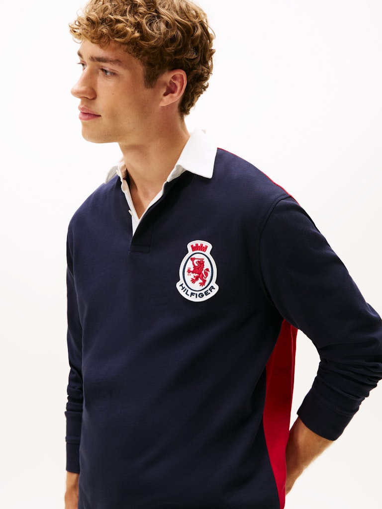 Tommy Hilfiger Erkek Düğmeli Polo Yaka Lacivert T-Shirt