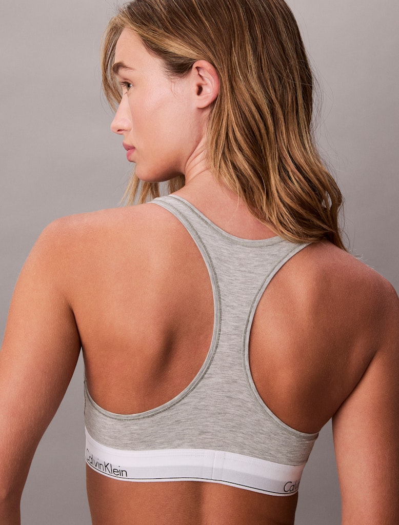Calvin Klein Kadın Gri Pamuk Spor  Sütyen