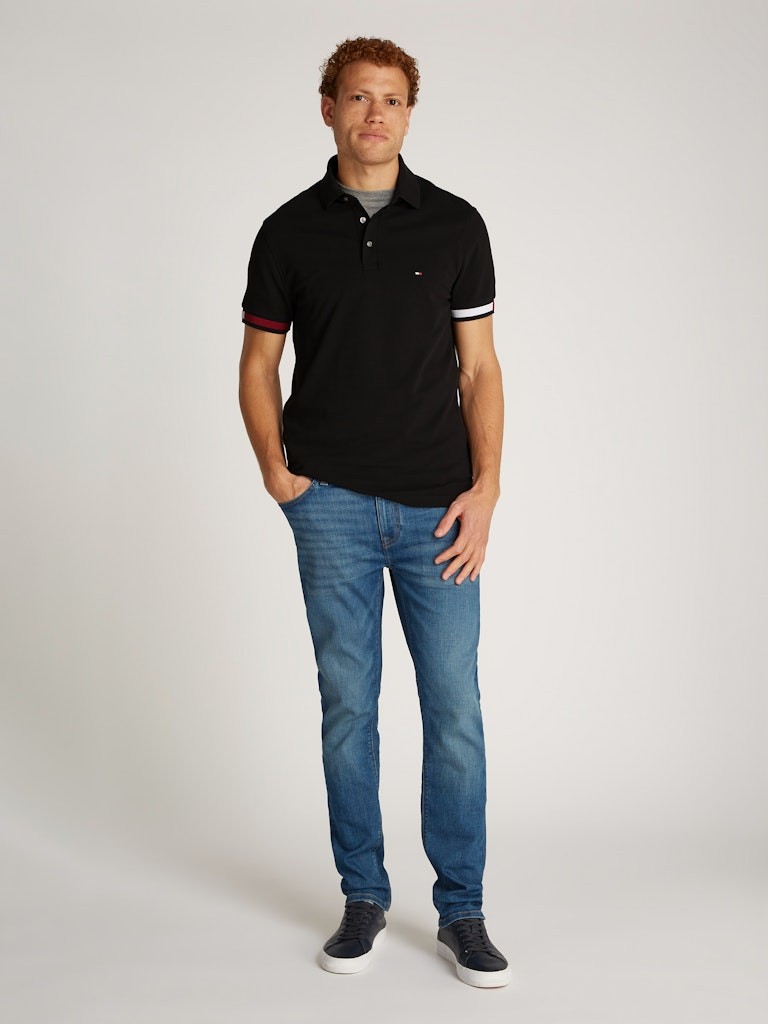 Tommy Hilfiger Erkek Siyah Polo Yaka T-Shirt - MW0MW37518BDS