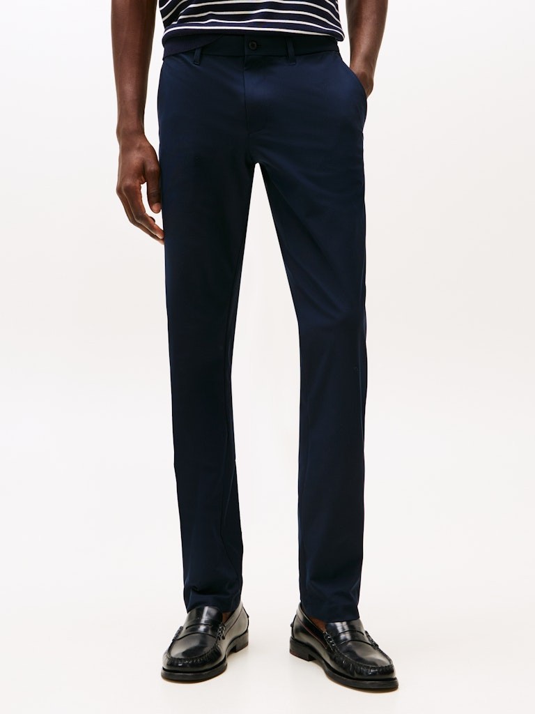 Tommy Hilfiger Erkek Mavi Oxford Pantolon