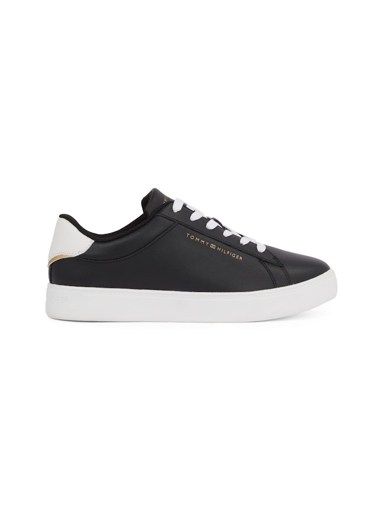 Tommy Hilfiger Siyah Kadın Kısa Taban Sneakers - FW0FW08320BDS
