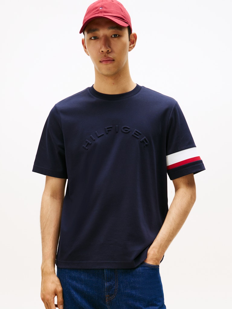 Tommy Hilfiger Erkek Lacivert  O Yaka  T-Shirt
