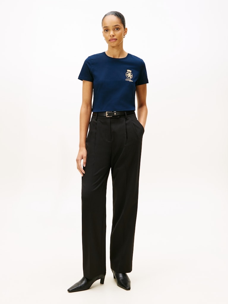 Tommy Hilfiger Kadın Lacivert Uzun Kollu T-Shirt