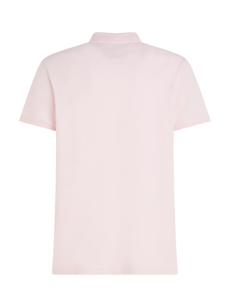 Tommy Hilfiger Organik Pamuk PEMBE Erkek Kısa Kollu Düğmeli Polo Yaka T-Shirt - MW0MW17770TOG