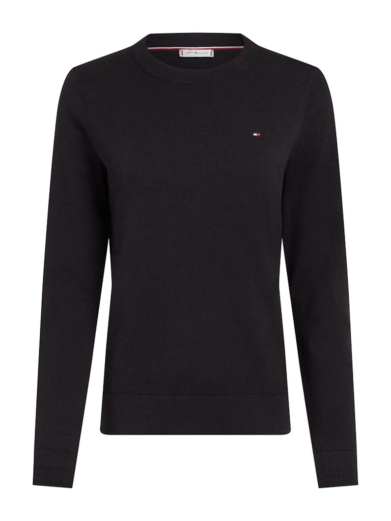 Tommy Hilfiger Kadın Siyah O Yaka Triko