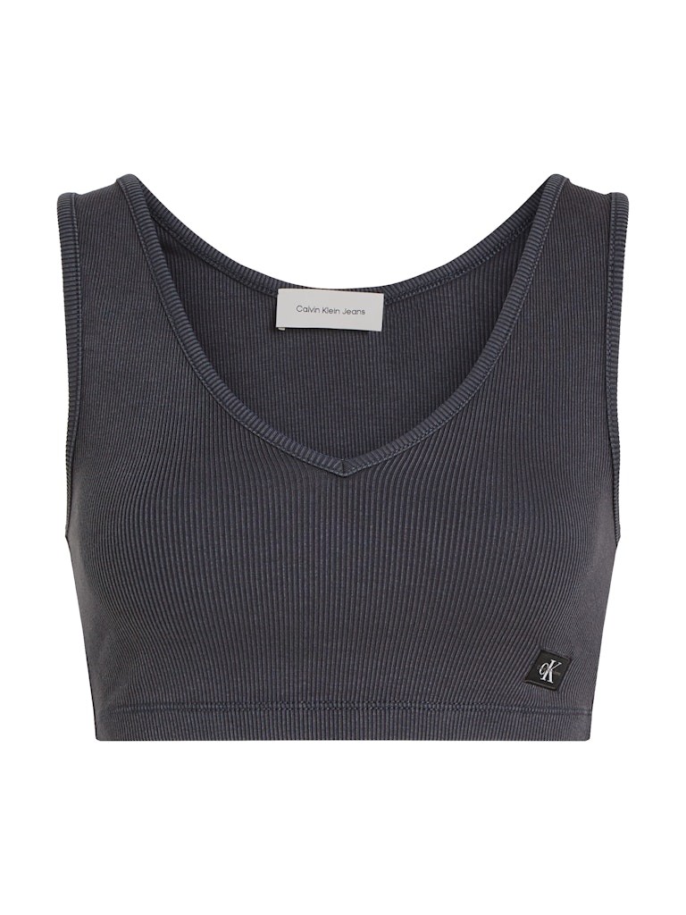 Calvin Klein Rejeneratif Pamuk Antrasit Kadın Kolsuz T-shirt - J20J225246PT2