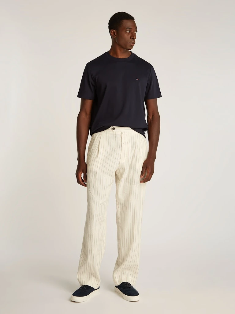 Tommy Hilfiger Erkek Lacivert Pamuk O Yaka T-Shirt