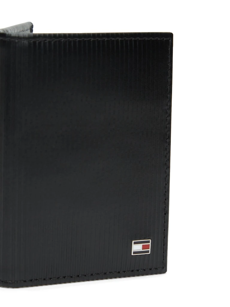 Tommy Hilfiger Erkek Siyah Deri 2'ye Katlanan Cüzdan
